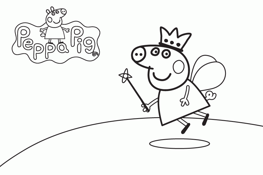 Plansa de colorat cu Peppa Pig 29 22